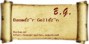 Basmár Gellén névjegykártya